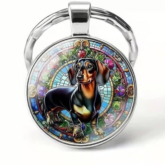 Independent Accessories - Stainlesss Steel DACHSHUND Dog Keyring Keychain Accessory